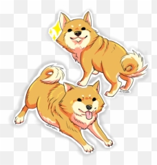 Image Of Shiba Inu Stickers - Dog Png,Shiba Inu Transparent