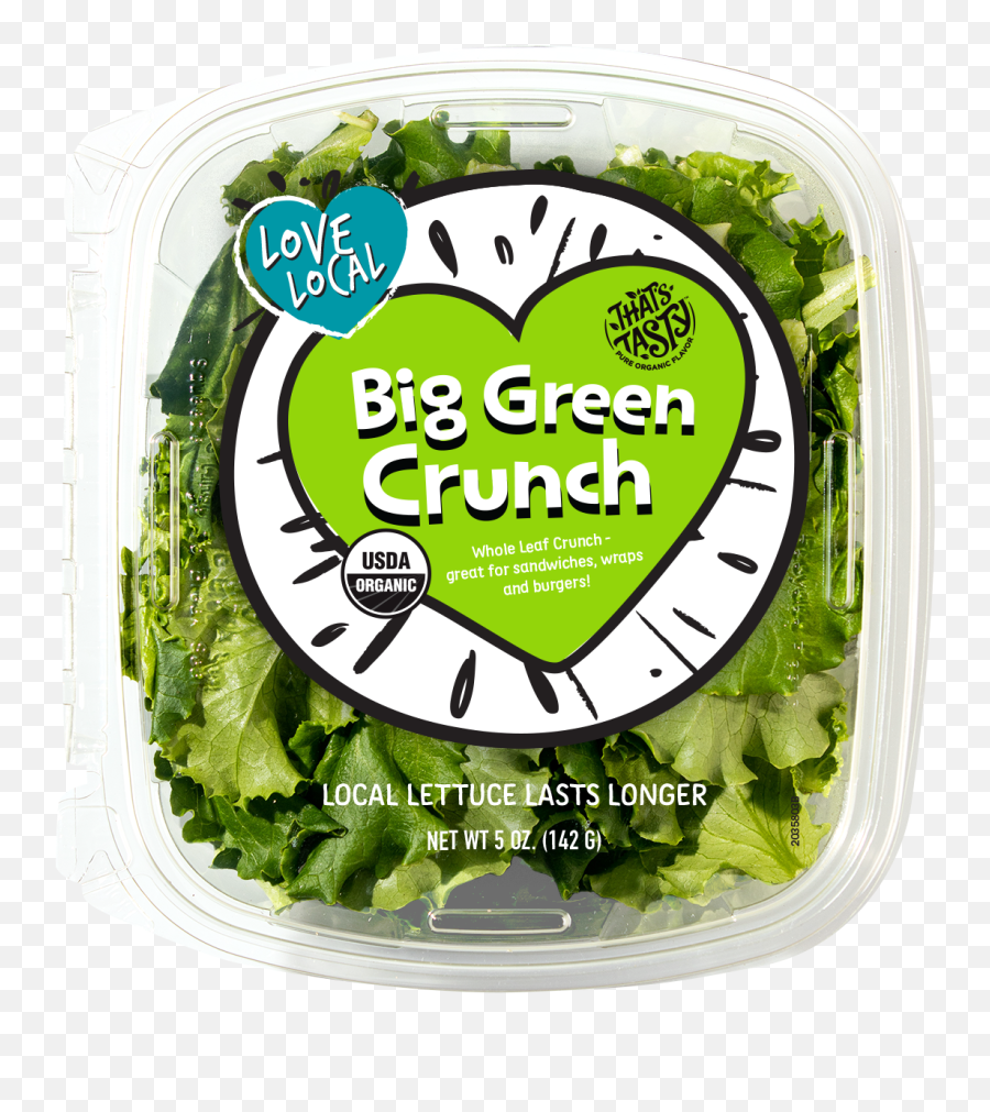 Big Green Crunch Organic Lettuce - Superfood Png,Lettuce Transparent