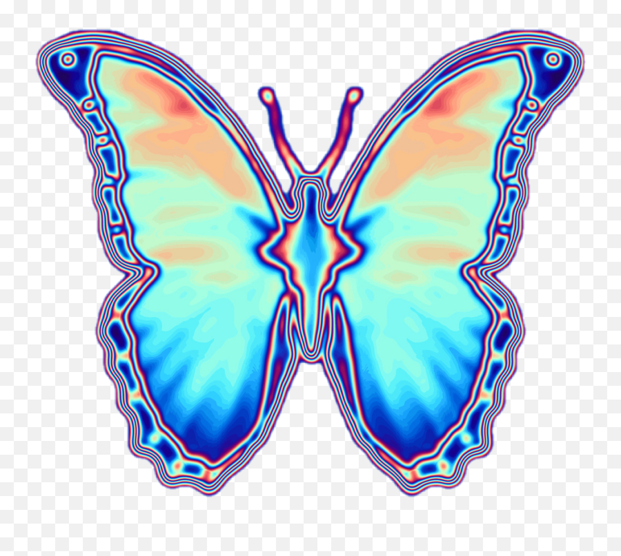Iphone Transparent Background Blue Butterfly Emoji - Butterflies Png,Butterfly Transparent Png