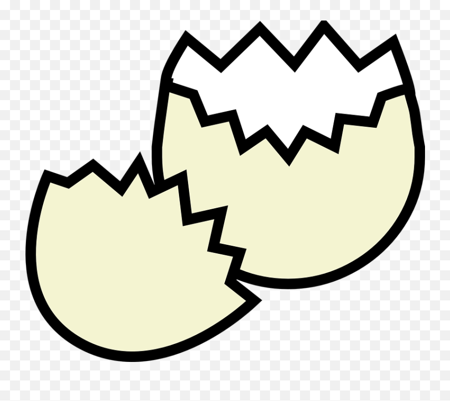 Eggshell Cracked Broke - Cracked Egg Shell Clipart Png,Cracked Png