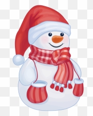 Download Free Snowman Cute Claus Paper Santa Christmas Icon - Blue Clipart png