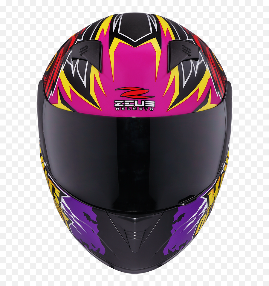 Zeus Zs - 810b Lion Pearlblack Pink J35 U2013 Zeus Helmets Thailand Motorcycle Helmet Png,Icon Airflite Synthwave