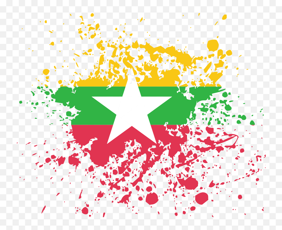 Openclipart - Clipping Culture Myanmar Flag Art Png,Burma Flag Icon