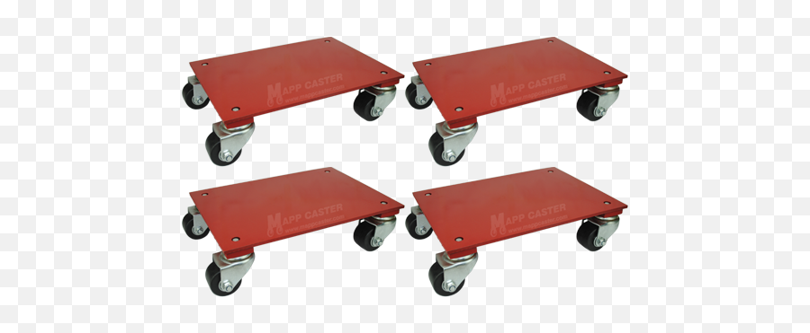 Set Of 4 Powder Coated 12 X 16 Heavy Duty Steel Flat Dollies - 2500 Lbs Capacity 10000 Lbs Together Aluminium Alloy Png,Heavy Duty Icon