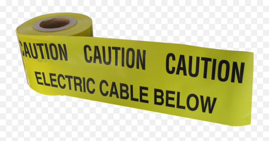 Caution Electric Cable Below Tape 365m X 150mm No1 Packaging Png Transparent