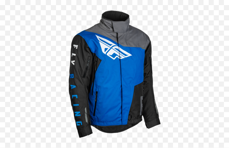 Snx Pro Snow Bike Outerwear Blackgreyblue Fly Racing - Long Sleeve Png,Icon Mesh Jacket