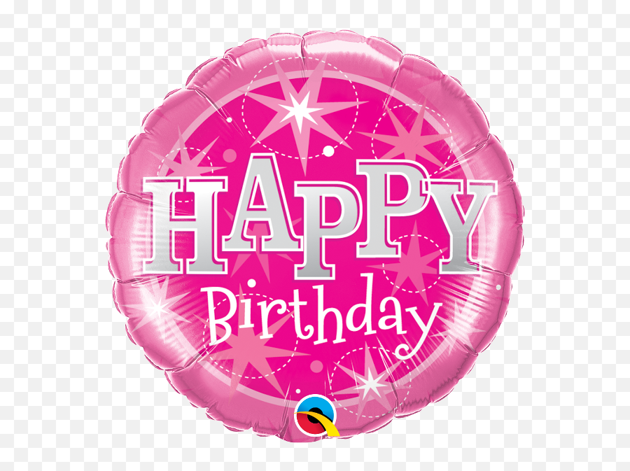 Birthday Pink Sparkle Mylar Balloon - Happy Birthday Balloons Pink Png,Pink Sparkles Png