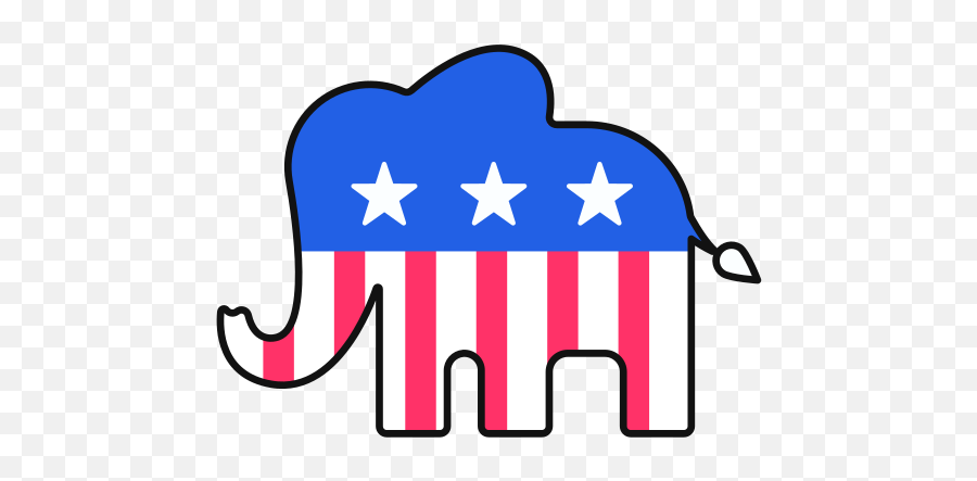 Republican Elephant Emblem Free Icon - Iconiconscom American Flag In A Sheild Png,Cricut Icon