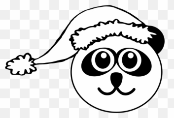 Christmas Panda Clipart - Clip Art Library Christmas Animal Clipart Black And White png