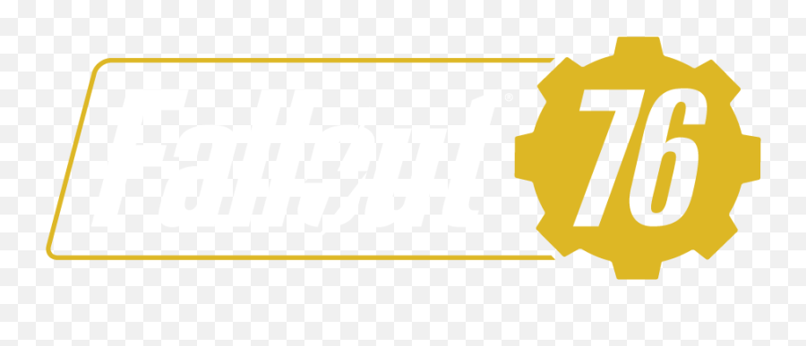 Elder Text Yellow 76 Fallout Skyrim - Fallout 76 Logo Png,Skyrim Icon Png