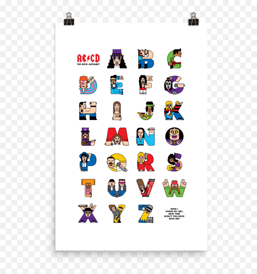 Rock Abc Poster The Andy Hop - Rock Alphabet Andrew Morgan Png,The Rock Transparent