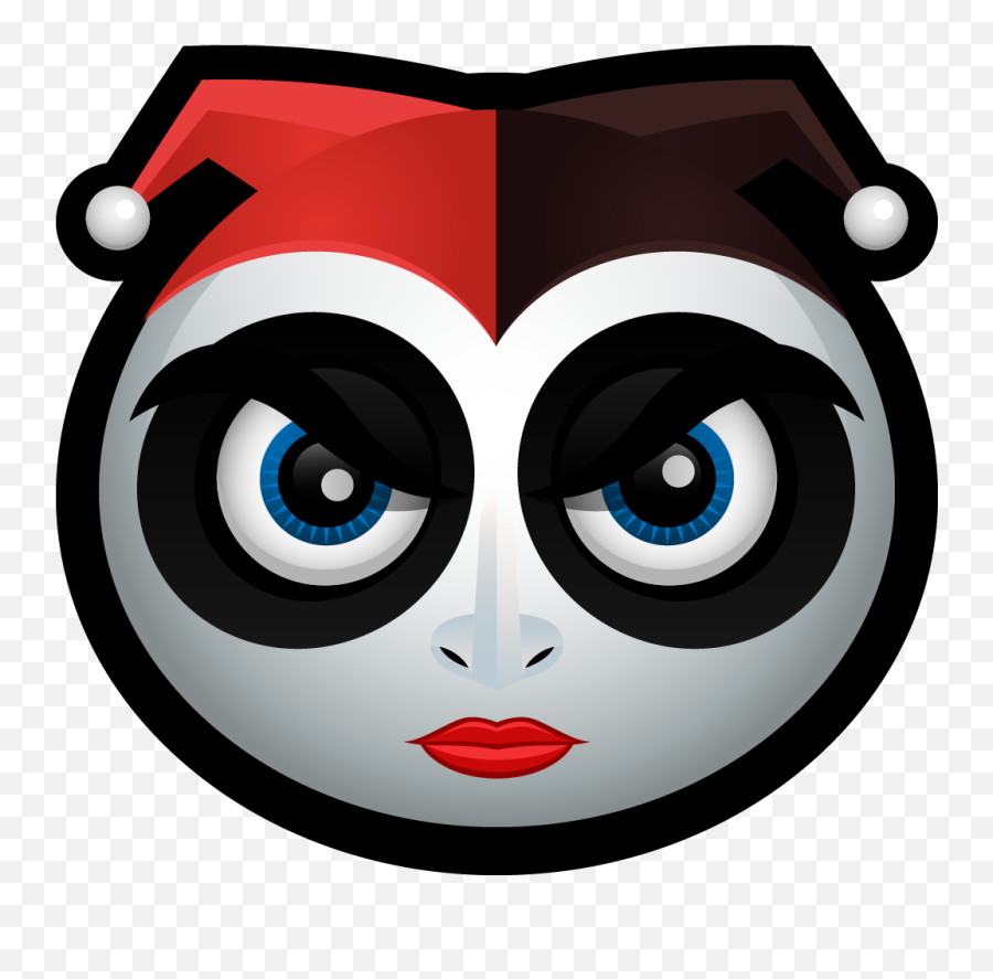 Clown Icon Transparent Png Clipart - Harley Quinn Head Png,Clown Emoji Png