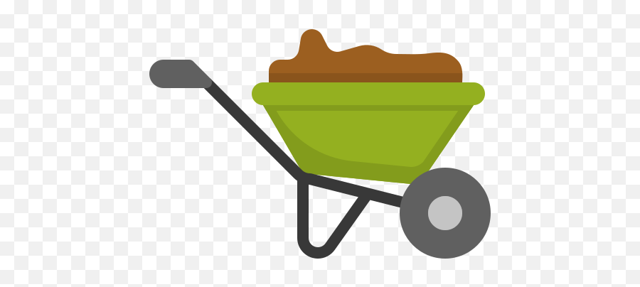 Wheelbarrow - Free Farming And Gardening Icons Png,Mulch Icon