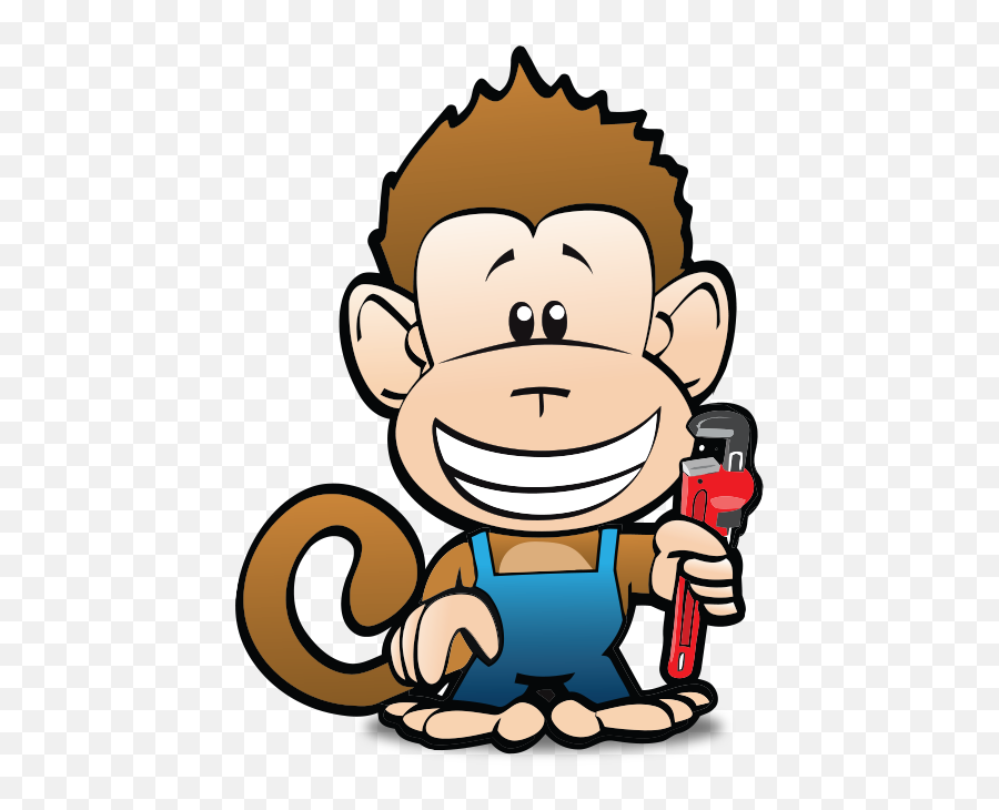 Cute Cartoon Monkey Png High - Monkey With Monkey Wrench,Cute Monkey Png