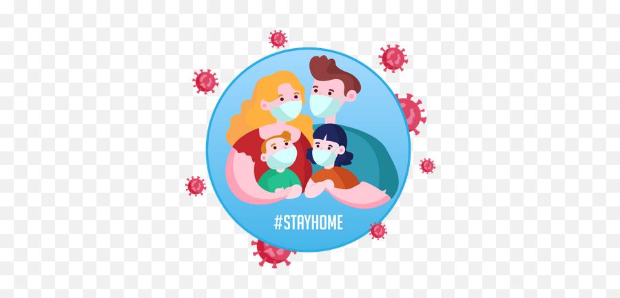 Best Premium Stay Home Safe Illustration Download In Png Icon