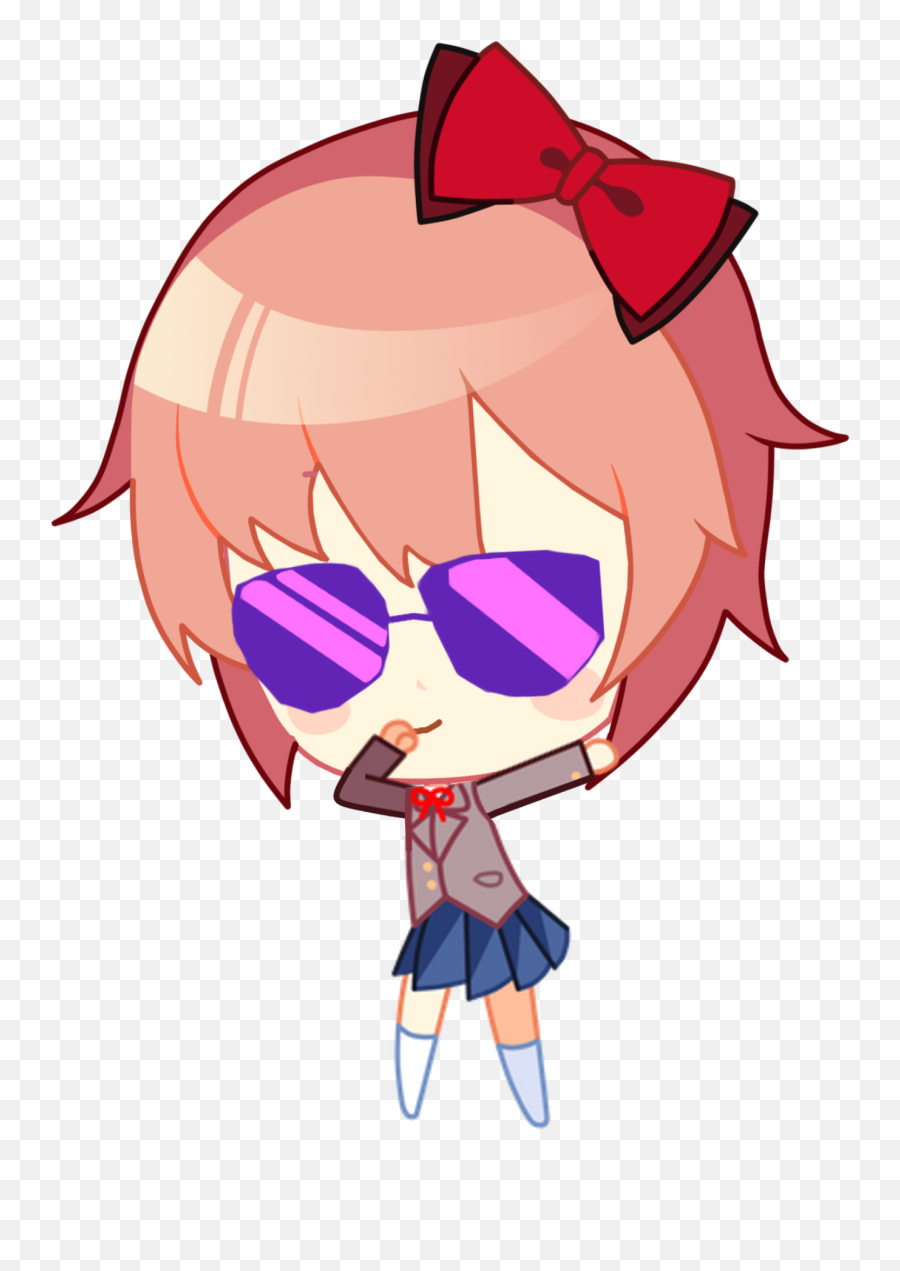 Download Hd Oc Edited Mediasayori Does The Dab Cool - Ddlc Sayori Chibi Png,Dab Png