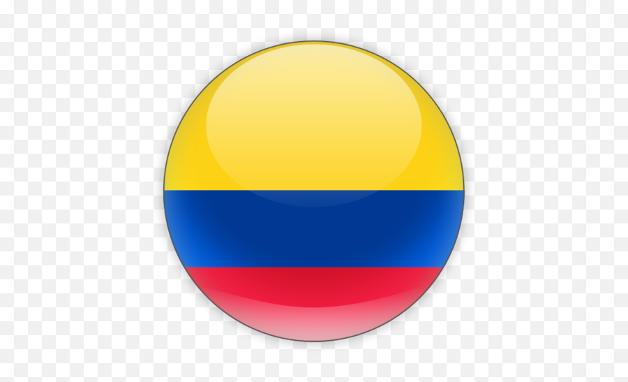 Round Icon Illustration Of Flag Colombia - Colombia Flag Icon Png,Flag Transparent