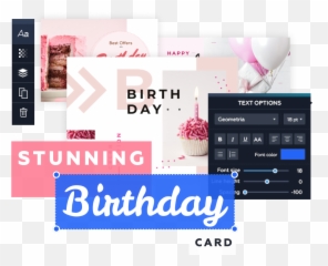 Birthday Card Maker U2014 Create Custom Bday Cards Online Free - Screenshot Png,Credit Card Transparent Background