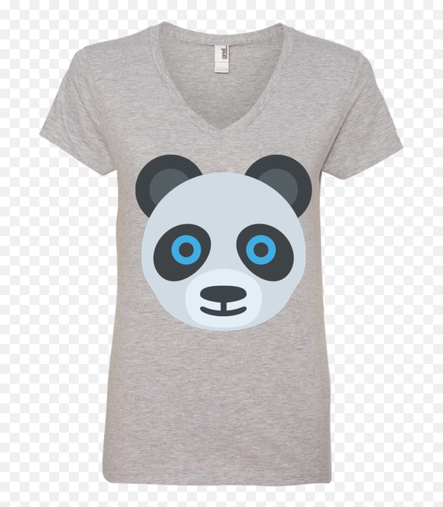 Panda Face Emoji Ladiesu0027 V - Neck Tshirt U2013 That Merch Store Png,Panda Emoji Png