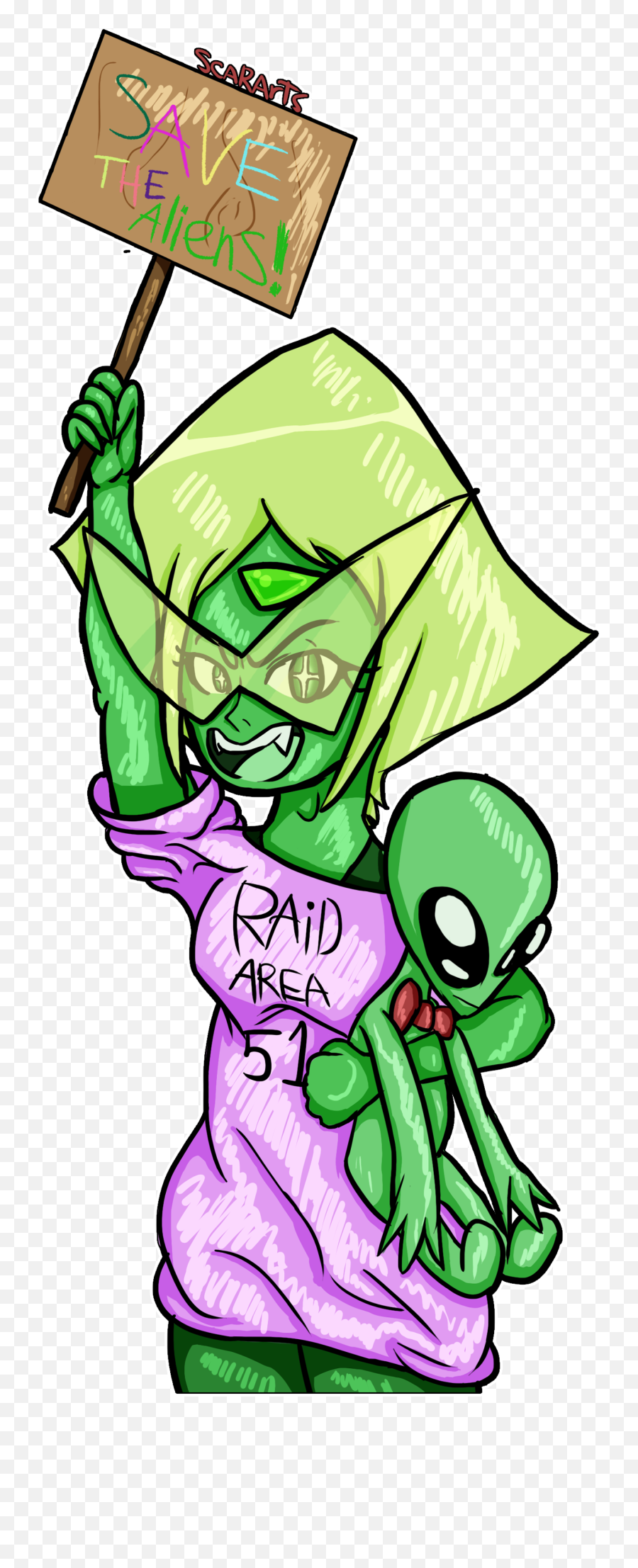 Peridot Wants To Save The Aliens By Jackthewolf115 - Cartoon Png,Peridot Png
