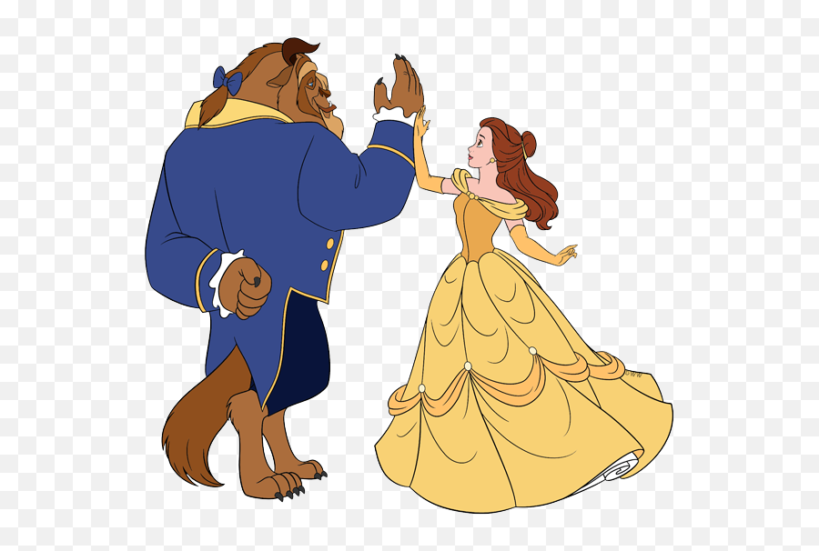 Belle And The Beast Clip Art - Beauty And The Beast Transparent Png,Beauty And The Beast Png