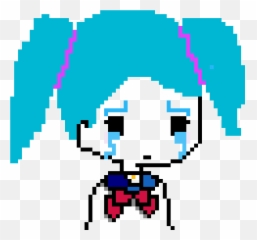 Japanese Girl Png - Anime Cute Pixel Art,Sad Girl Png