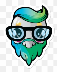 Clown Skull Sticker By Tigerwriter Design Humans - Clip Art Png,Clown Hair Png