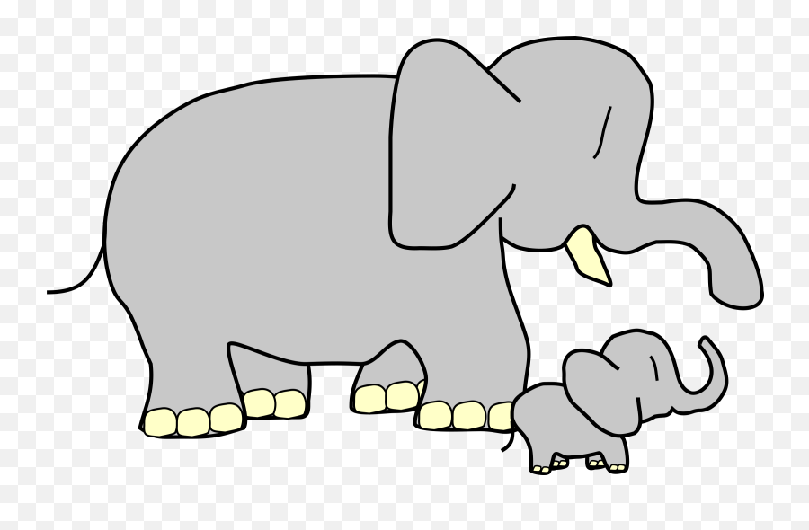 Parent And Child Elephants Png Svg Clip Art For Web - Visok Sam Kad Sam Mlad Kratak Sam Kad Sam Star,Elephants Png