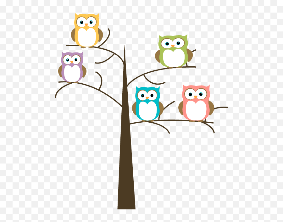 Owls In A Tree Clip Art Image - Owls In A Tree Clipart Png,Owl Clipart Png