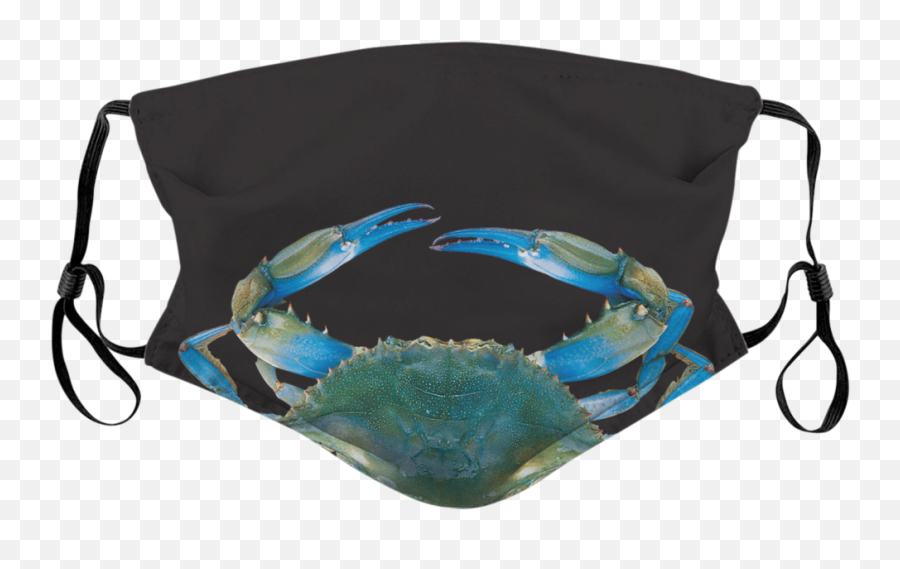 Realistic Blue Crab Black Face Mask - Maryland State Flag Face Masks Png,Blue Crab Png