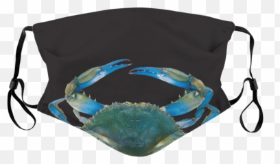 Realistic Blue Crab Black Face Mask - Maryland State Flag Face Masks Png,Blue Crab Png