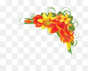 Flower Corner Border Png - Transparent Design