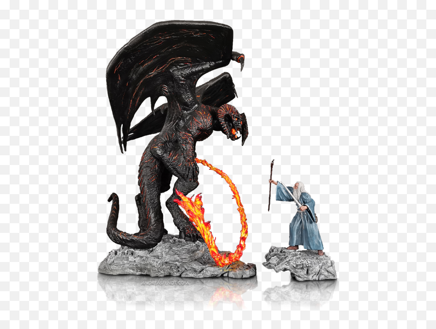 Lord Of The Rings - Gandalf Vs Balrog Balrog Gandalf Gandalf Vs Balrog Statue Png,Gandalf Png