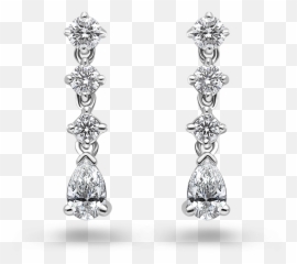 Bespoke Diamond Earrings Chalfen Of London - Solid Png,Diamond Earrings Png