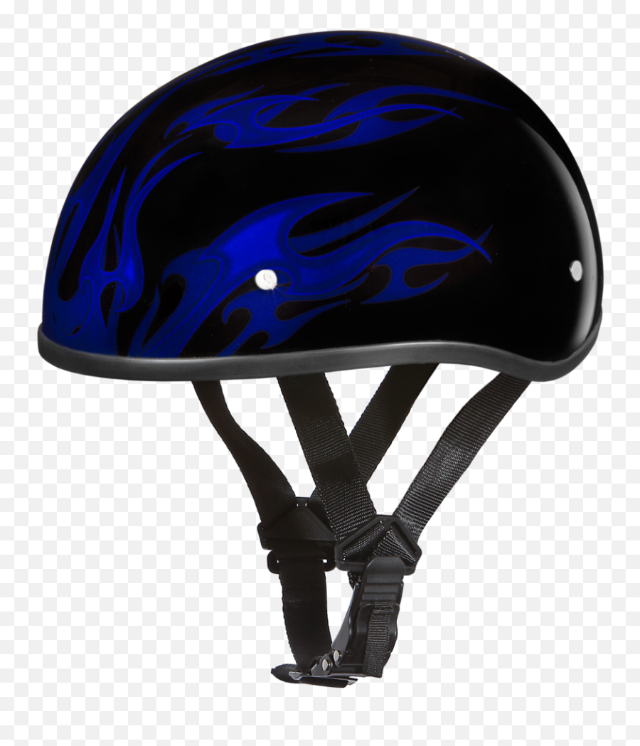 Daytona Helmets Dot Skull Cap Wblue Flames - Daytona Half Helmet Png,Blue Flames Png