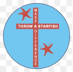 Throw A Starfish - Vertical Png,Blue Starfish Logo