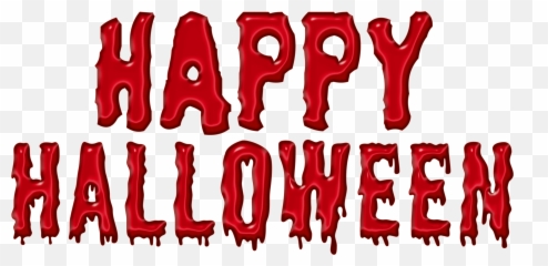 Bloody Happy Halloween Png Clipart - Happy Halloween 2018 Png,Happy Halloween Png