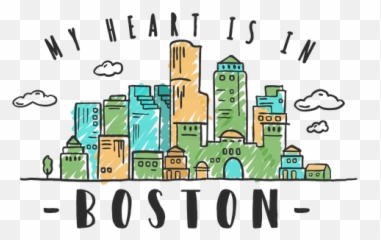 Boston Skyline Sticker - Vertical png