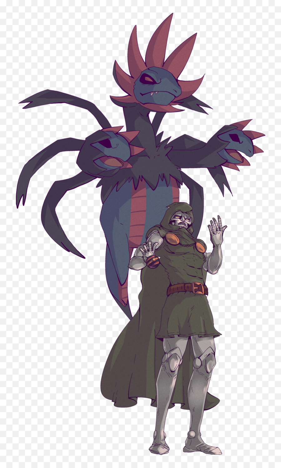 Download Doctor Doom And Sazandora - Cartoon Full Size Png Dr Doom Pokemon,Doctor Doom Png