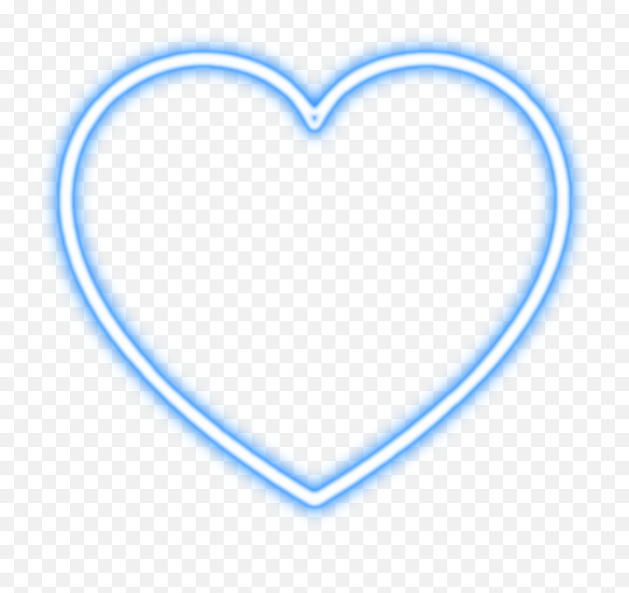 Blue Neon Heart Blueneonheart Sticker - Girly Png,Blue Heart Transparent