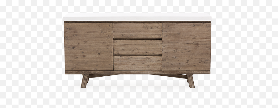 Solid Acacia Buffet With White Concrete - Sideboard Png,Buffet Png