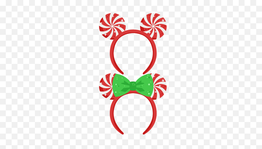 Peppermint Mouse Headbands Svg Cuts Scrapbook Cut File Cute - Bow Png,Mickey Mouse Ears Icon