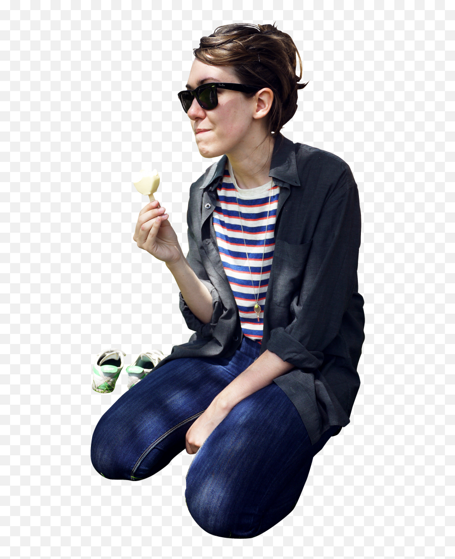 Download Icecream Sitting Png Image For Free - People Eating Ice Cream Png,People Sitting Png