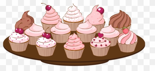 Bake Sale Clip Art Of A Cupcake With - Cakes Clip Art Png,Cake Clipart Png