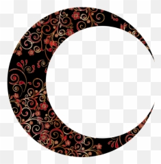 Gold Floral Crescent Moon Mark Ii 9 Free Svg - Transparent Art png