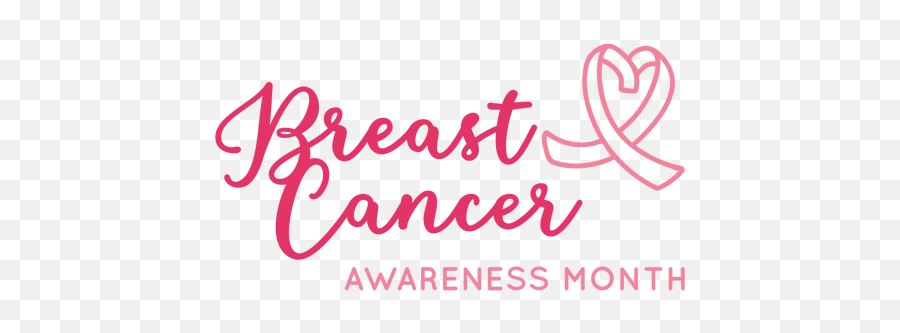 Awareness Month Breast Cancer Lettering - Transparent Png Png Breast Cancer Awareness Logo,Breast Cancer Logo