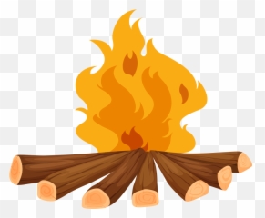 Clip Art - Cartoon Campfire Png