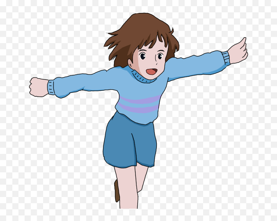 Download Hd Frisk From Undertale In Ghibli Style - Transparent Frisk Undertale Png,Frisk Png