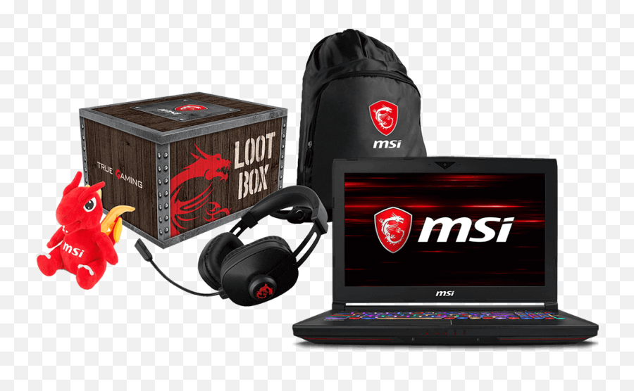 Download Hd Msi Gt63 8rg - 054ca Titan Msi Loot Box Bundle Msi Gaming Headphone Png,Loot Box Png