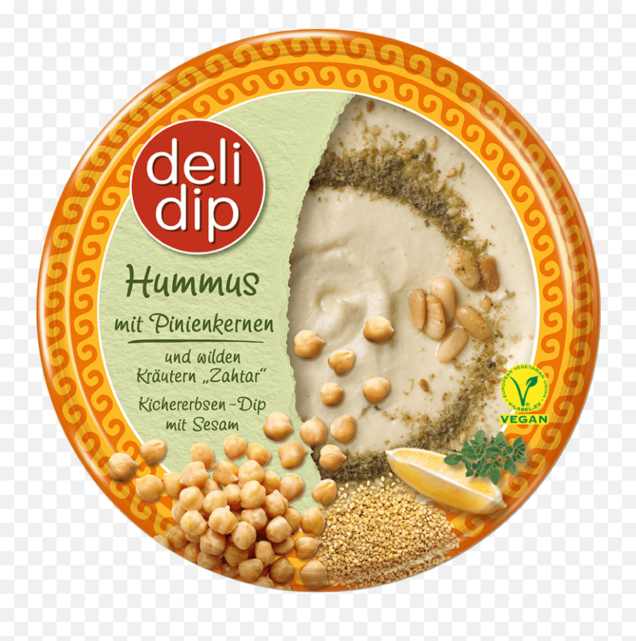 Hummus With Pine Nuts - Delidip Hummus Nuts Png,Hummus Png